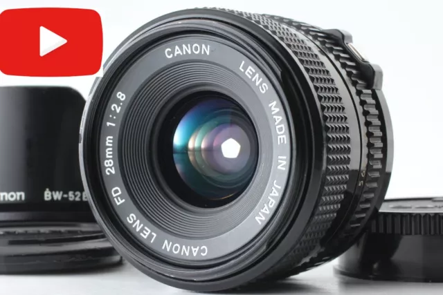 [N COMO NUEVO con CAPUCHA] Canon Nuevo FD NFD 28mm f2.8 Lente Gran Angular Para AE-1 De JAPÓN