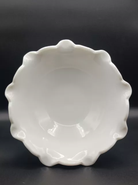 Westmoreland Milk Glass Pedestal Compote Epergne Bowl Paneled Grape Vintage Mint 3