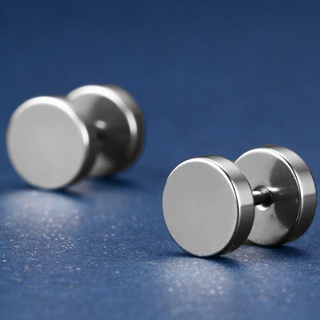 Clip on Orecchini Borchie Piercing Cerchio Disco Gioielli