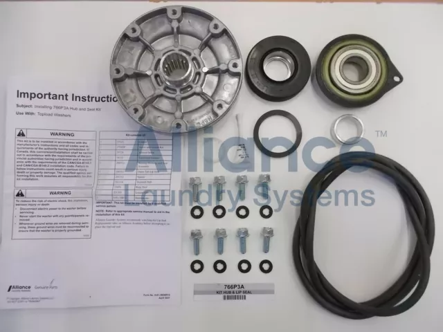 New Genuine OEM Speed Queen Washer Washing Machine Hub and Seal Kit 766P3A