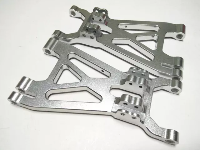 Aluminum F / R Lower Arms-1PR SET Silver For HPI 85238 Savage FLUX X XL 4.6 5.9