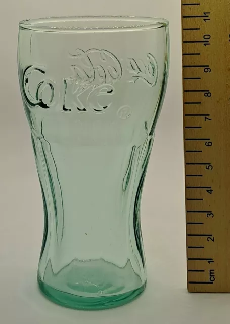 Very Rare Kid Size 11cm Embossed 'Coke' 'Coca-Cola' Green Glass Never Been Used