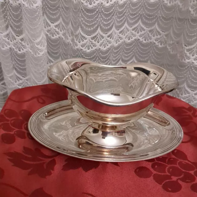 Christofle Silver Gravy Boat H 3.9 in Sauce Boat Sauce Pot France Tableware