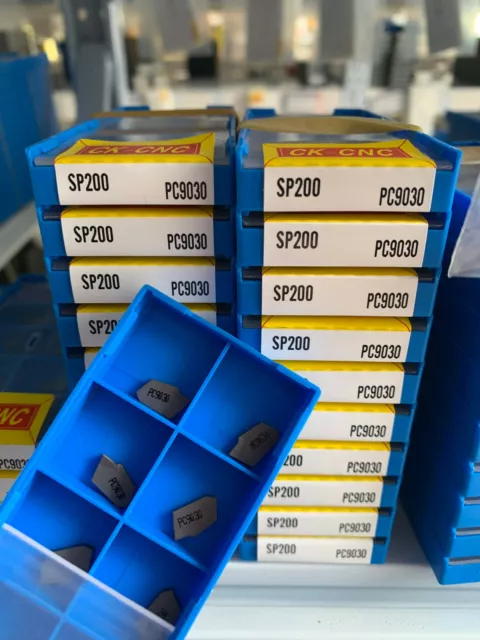 10Pcs SP200 PC9030 2mm CNC Cut-Off Grooving Carbide Insert,For Stainless steel