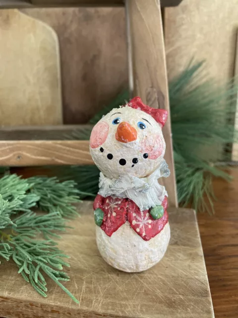 Bethany Lowe Inspired Prim Primitive Country Snowman Girl Christmas Decor