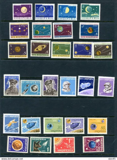 Albania 1962/66 Accumulation MNH Space Complete sets Cv $39.40  14746