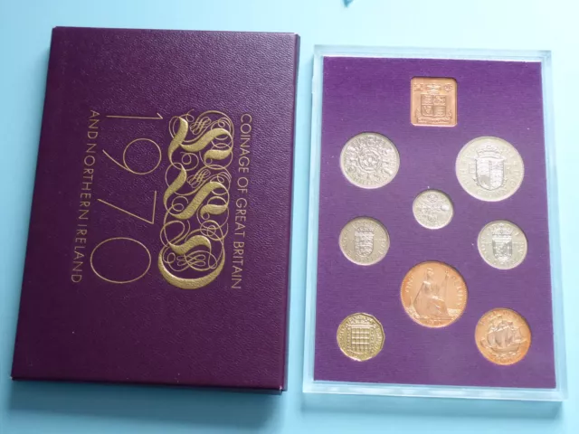 Royal Mint 1970 proof £sd coin set for Great Britain and Northern Ireland.