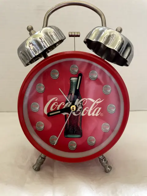USED ! Coke  Alarm Clock, Coca-Cola Bell Retro Alarm Clock, Vintage Coke Decor