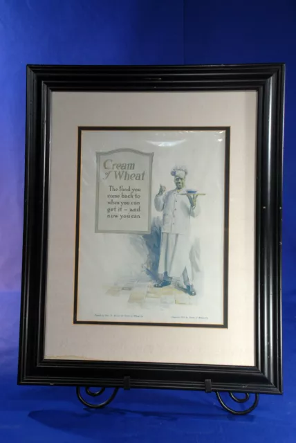 Vintage 1918 Cream of Wheat Print Ad “Cream of Wheat"  Framed Print 17 x 21