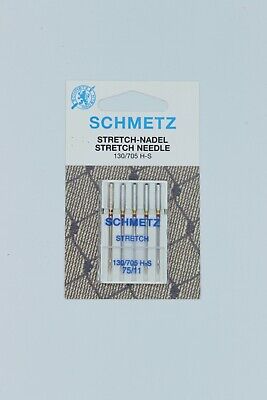 SCHMETZ 25 Aghi per Macchine da Cucire 130/705 H-S Stretch Spessore 75 