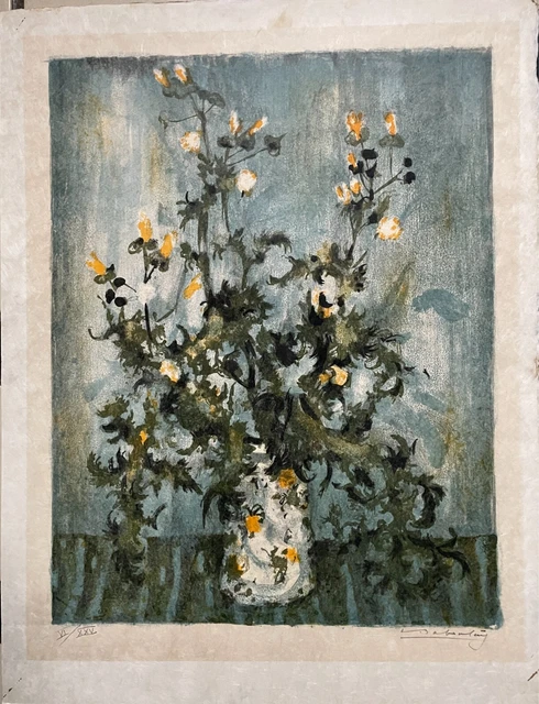 Lithographie Signée NATURE MORTE AUX FRUITS Par Eugène Baboulène (XXe Siècle) - Bon état