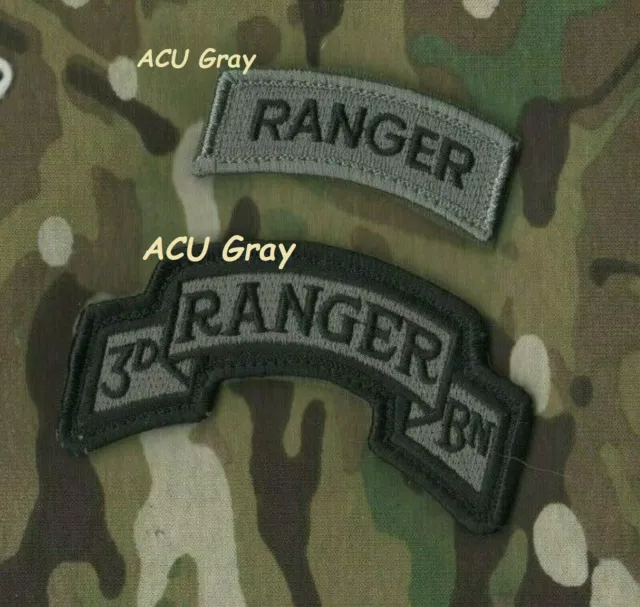 75th Ranger Rgt Câble The Voie Acu-Gray Vêlkrö 2-TAB Ensemble : + 3rd Bataillon