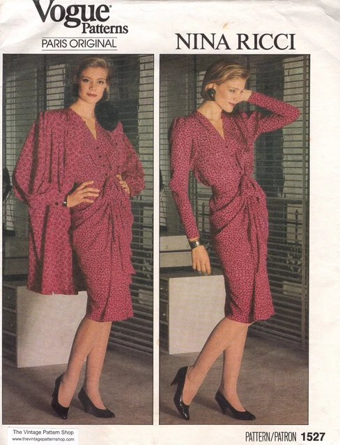 Patron De Robe Vogue Couture 1975 Modèle B36 Nina Ricci 1152 | Neuf Non Découpé