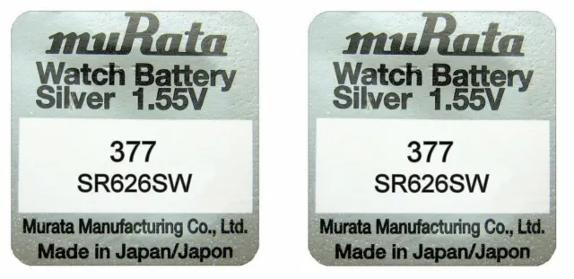 Pile bouton 377 Sony Murata SR626SW sans mercure