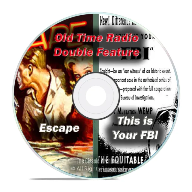 This Is Your FBI & ESCAPE, 646 shows, FULL RUN SET, Old Time Radio OTR DVD F69