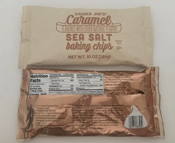 2 Bags Trader Joe's  CARAMEL SEA SALT Baking Chips 10 oz Gluten Free SHIP TODAY