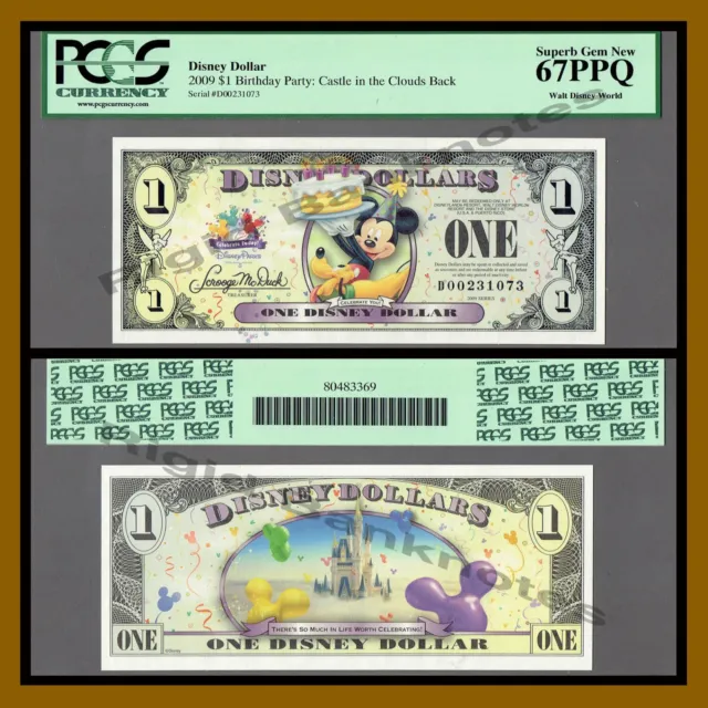 Disney 1 Dollar, 2009 "D" Series Birthday Party PCGS 67 PPQ