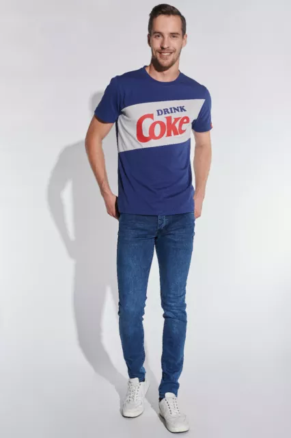 Course Herren COCA COLA-T-Shirt Drink Coke Retro Logo Baumwolle Rundhals Sommer 3