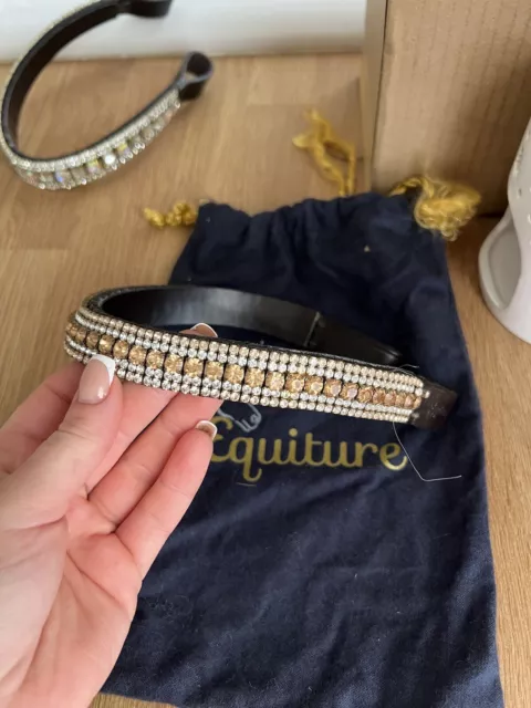 Equiture Mega Bling Curve Browband