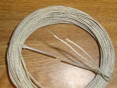 50' coil pair (100 ft of wire)Western Electric 24ga PAIR solid ,cloth,40-50s