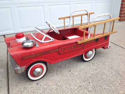 vintage murray fire truck pedal car