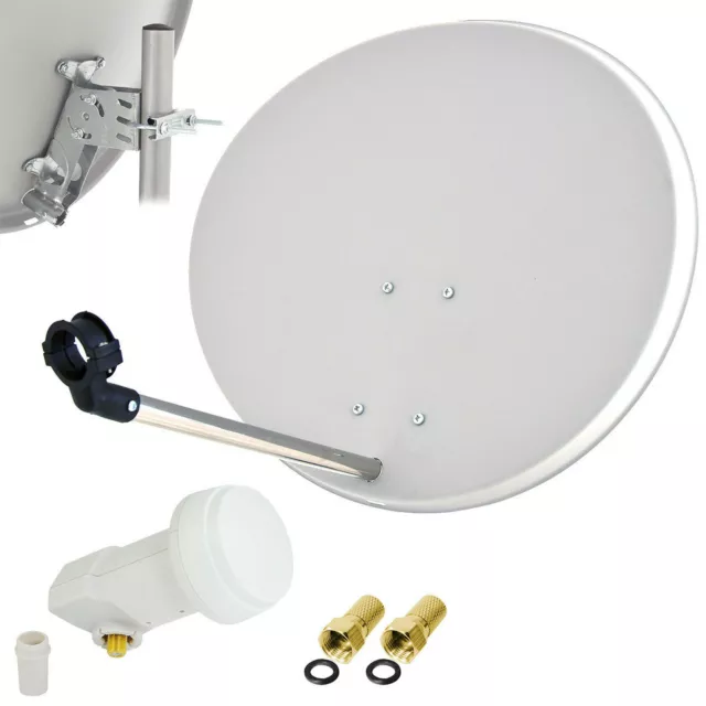 Digitale Sat Anlage 60 cm Satelliten Spiegel + Single LNB Camping Mobile Opticum