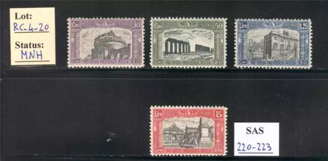 RC_4_20 - REGNO. 1928 "SECONDA MILIZIA" set. Scott B30-B33. MNH