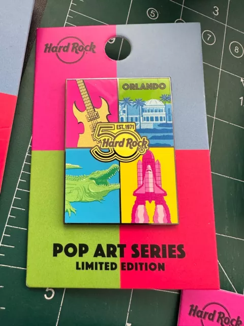 Hard Rock Cafe 50th Anniversary Pin Badge Pop Art Series Orlando