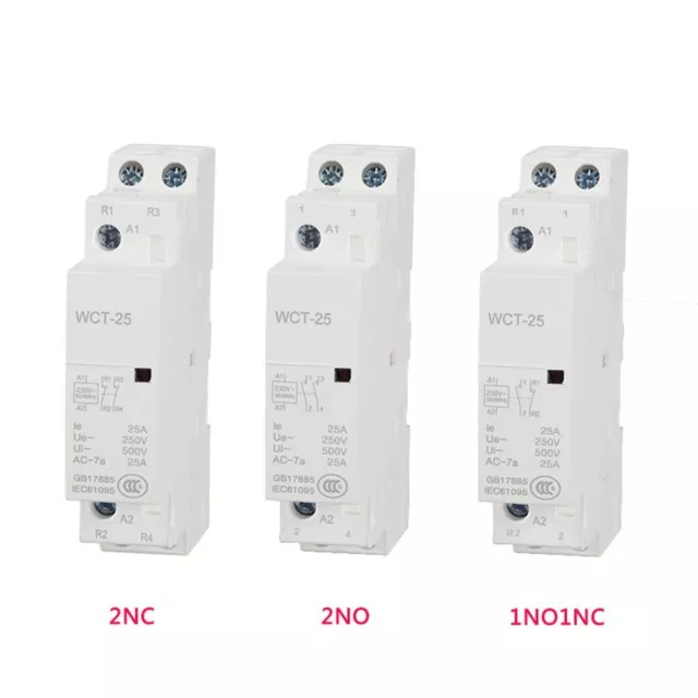 2P 25A 220V/230V 50/60HZ Mode Haushalt Din Rail 2NO 2NO 1NONC AC Schütz 3