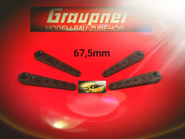 GRAUPNER DES CFK-HOCHLAST SERVOARM 67,5MM 4STK., 7907.3 Günther Modellsport