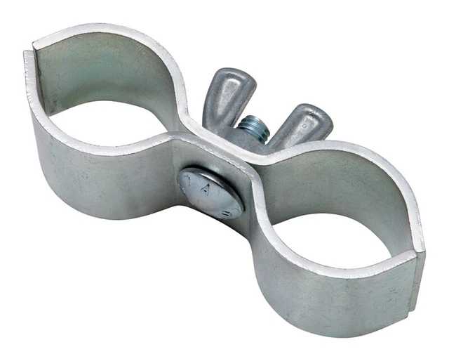 National Hardware  0.38 in. L Zinc-Plated  Silver  Steel  Gate Pipe Clamp  1 pk