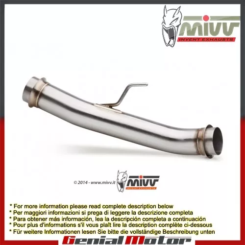 Kat Ersatzrohr Downpipe MIVV De-Kat Edelstahl fur Ktm 1290 Superduke 2014 > 2018