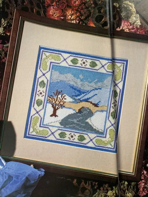 Four Seasons Sampler Winter Vintage Cross stitch Design chart