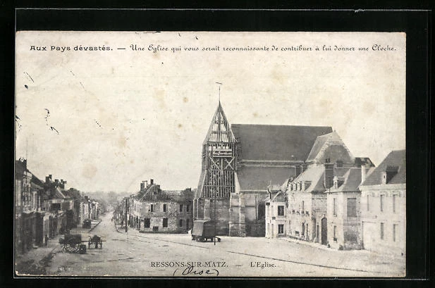 CPA Ressons-sur-Matz, l´Eglise