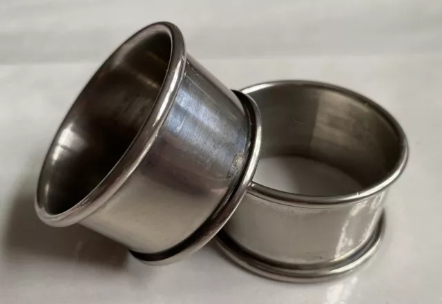 Pair Of Napkin Rings Silver Plated