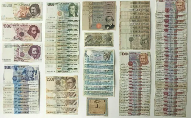 Italy Italian Lire Banknotes Choice Of Note And Choice Of Style