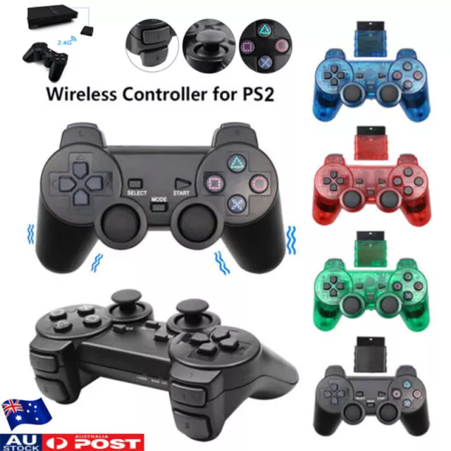 Wireless Game Controller Dual Vibration Gamepad For PlayStation2 PS2 TV Box AU