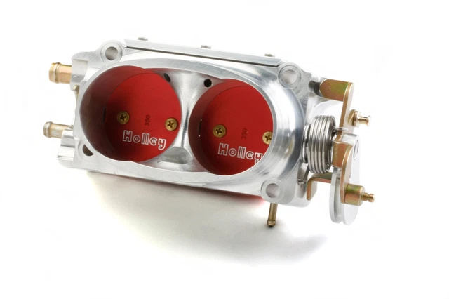 Holley EFI 112-507 Hi Flow EFI Throttle Body 2 x 58mm Clear Coat
