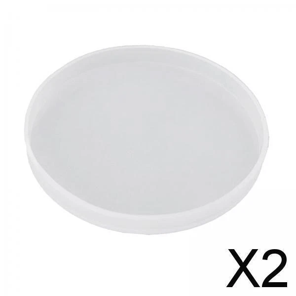 2X Harzform Untersetzer Geode Achat Epoxy Gussform Handwerk DIY Silikon 90mm