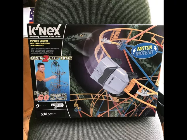 K''NEX Viper''s Venom Roller Coaster Building Set New in Box