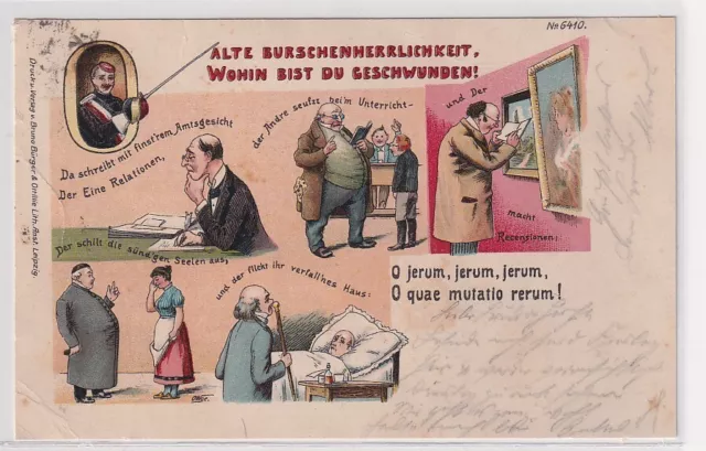 903599 Bruno Bürger Ak Lithographie "Alte Burschenherrlichkeit" um 1900