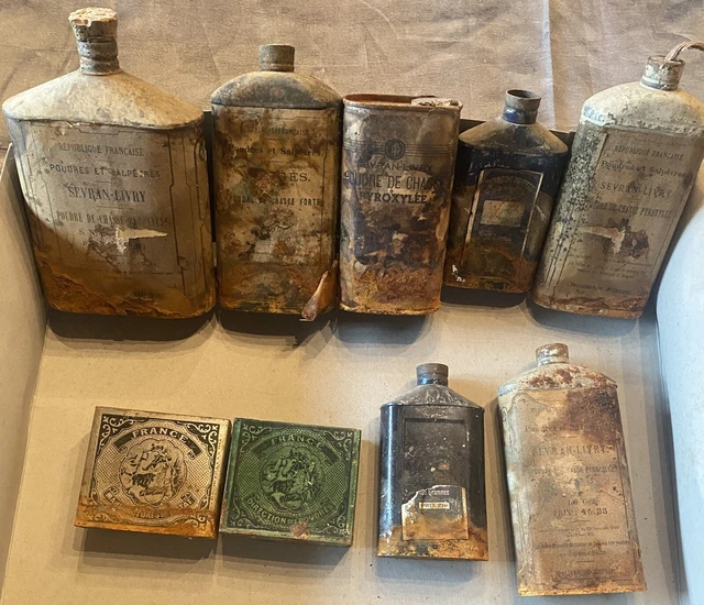 Ancienne Boîte De Chasse – Lot De 4 Graisses Lubrarm Et Autres