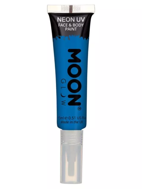 Intense Bleu Néon UV Peinture Visage - Smiffys Lune Brille