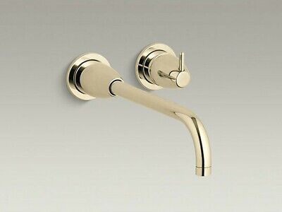 Kohler Falling Water Wall-mount Bathroom Sink Faucet Trim, Vibrant French Gold