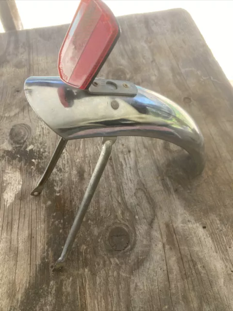 Vintage Schwinn Chrome 20” rear fender 70s Fair lady others w/ reflector