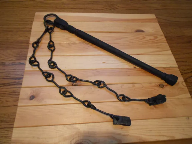 Long chain medieval flail mangual iberian flail military flail