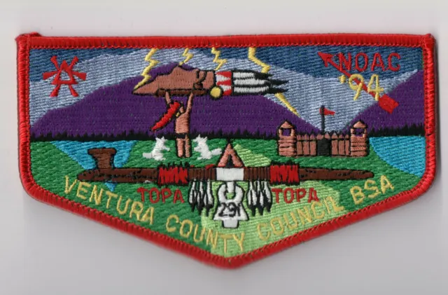 OA flap 291 Topa Topa Ventura County Council1994 NOAC BX G