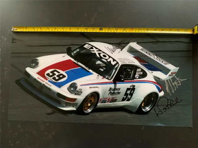 Walter Rohrl Hurley Haywood Hans Stuck Porsche 911 Daytona 1994 24x12 photo sign
