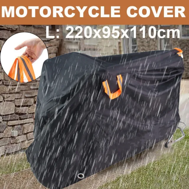 Large Heavy Duty Motorcycle Moped Bike Cover Waterproof Outdoor Rain Protector