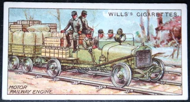 French Army  Motor Railway Engine   World War 1  Vintage 1916 Card  BD24